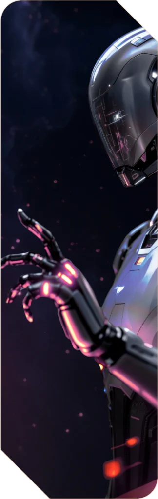 Robô com mão estendida